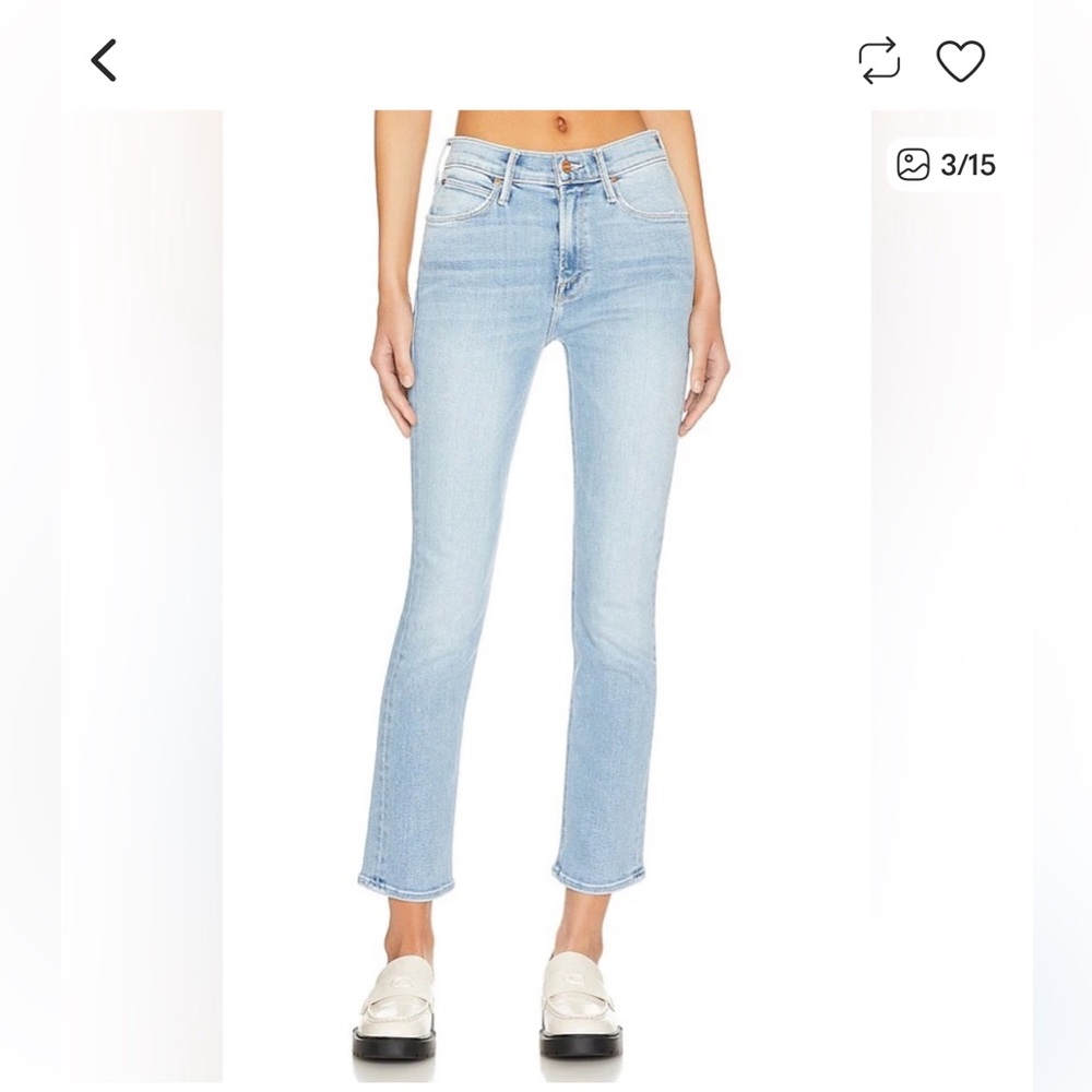 MOTHER Light Blue Straight Leg Jeans